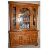 Keller Furniture Oak China Cabinet