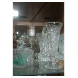 Row of Intricate Clear Cut Glassware #1 – Perfect for Entertaining or Displaying