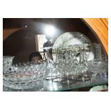 Row of Intricate Clear Cut Glassware #1 – Perfect for Entertaining or Displaying