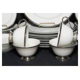 Wedding Bells by Deville Fine China – Platinum Trim & Thin Interior Line, Service for 8