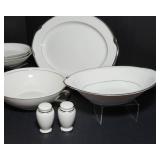 Wedding Bells by Deville Fine China – Platinum Trim & Thin Line Serving Ware Set
