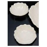 Vintage Pearlescent Cabbage Bowl Set – Large Bowl with Four Smaller Matching Bowls