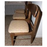 Set of Three Solid Wood Vintage Mid-Century Modern Side Chairs – Most Likely Stanley