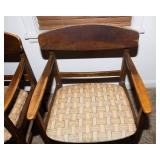 Pair of Solid Wood Vintage Mid-Century Modern Armchairs – Most Likely Stanley