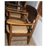 Pair of Solid Wood Vintage Mid-Century Modern Armchairs – Most Likely Stanley