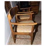 Pair of Solid Wood Vintage Mid-Century Modern Armchairs – Most Likely Stanley