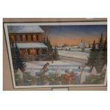 Yuletide - Chickadees by Sam Timm, Framed and Matted