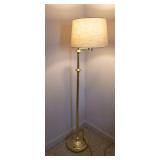 Gold Tone Adjustable Swing Arm Floor Lamp