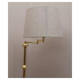 Gold Tone Adjustable Swing Arm Floor Lamp