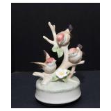 Vintage OTAGIRI Japan Rotating 3 Birds on Branch Music Box