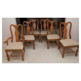 Set of Six Keller Oak Dining Chairs