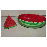 Sonoma Watermelon Bowl and Watermelon Slice Napkin Holder