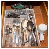 Contents of Drawer – Flatware, Measuring Cups, and More