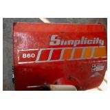 Simplicity 860 Snow Blower
