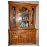 Keller Furniture Oak China Cabinet