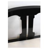 Elegant Black Armchair with Cream Cushion