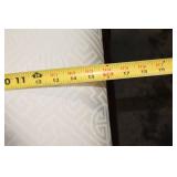 Wooden Ottoman with Patterned Cushion