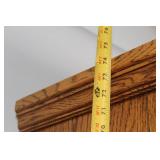 Rustic Oak Display Gun Cabinet with Glass Door and Deer Accents