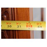 Ornate Wooden Display Cabinet with Glass Doors