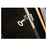 Antique Black Lacquered Mauthe Grandfather Clock with Inlay Detail