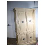 Large Wooden Armoire Entertainment Center with Drawers