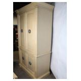 Large Wooden Armoire Entertainment Center with Drawers