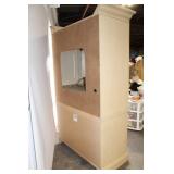 Large Wooden Armoire Entertainment Center with Drawers