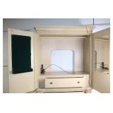 Large Wooden Armoire Entertainment Center with Drawers