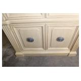 Large Wooden Armoire Entertainment Center with Drawers