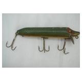 Vintage Heddon Green Scale Vamp Spook Fishing Lure
