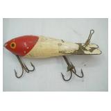 Vintage/Antique Wood Red & White Bomber Lure
