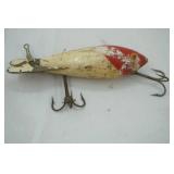 Vintage/Antique Wood Red & White Bomber Lure