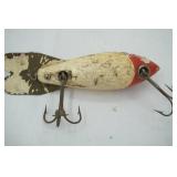 Vintage/Antique Wood Red & White Bomber Lure