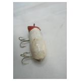 Vintage Wooden Fishing Lure Red & White