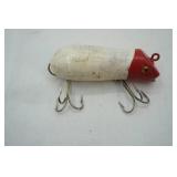Vintage Wooden Fishing Lure Red & White