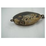 Vintage woody Lead fishing weight sinker