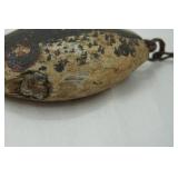 Vintage woody Lead fishing weight sinker