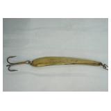 Vintage Jigging Lure 6". Gold Toned