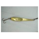 Vintage Jigging Lure 7". Gold Toned