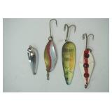 Vintage Spoon Lures 3ct + 1 more modern spoon lure