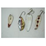 Vintage Spoon Lures 3ct + 1 more modern spoon lure
