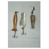 Vintage Fishing Lures 3ct