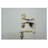 Vintage Spinnerbait Fishing Lures 5ct