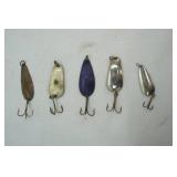 Vintage Fishing Lures: 5ct small spoon lures