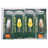Vintage Fishing Lures KB Spoon Wobblers 4ct