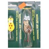 Vintage Fishing Lures KB Spoon Wobblers 4ct
