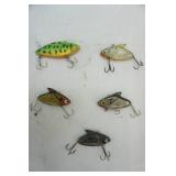 Vintage Fishing Lure Lot 5ct Heddon