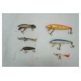 Vintage Fishing Lure Lot 6ct