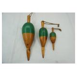 Vintage wood bobbers