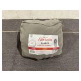 Sunbeam Full Blanket Grey Fleece, 12 Heat Settings, 12-Hour Auto Shut-Off, Electric Heated Blanket with Controller